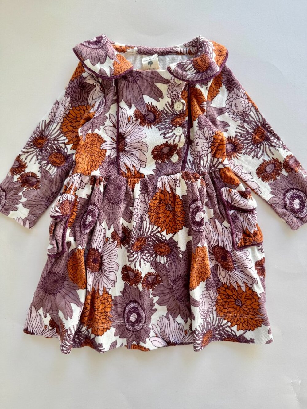 Kate Quinn Fall Floral Peter Pan Collar Dress 18-24M